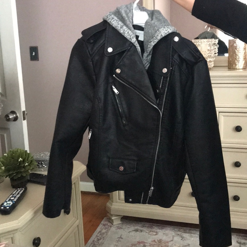 New York and Company faux leather biker jacket